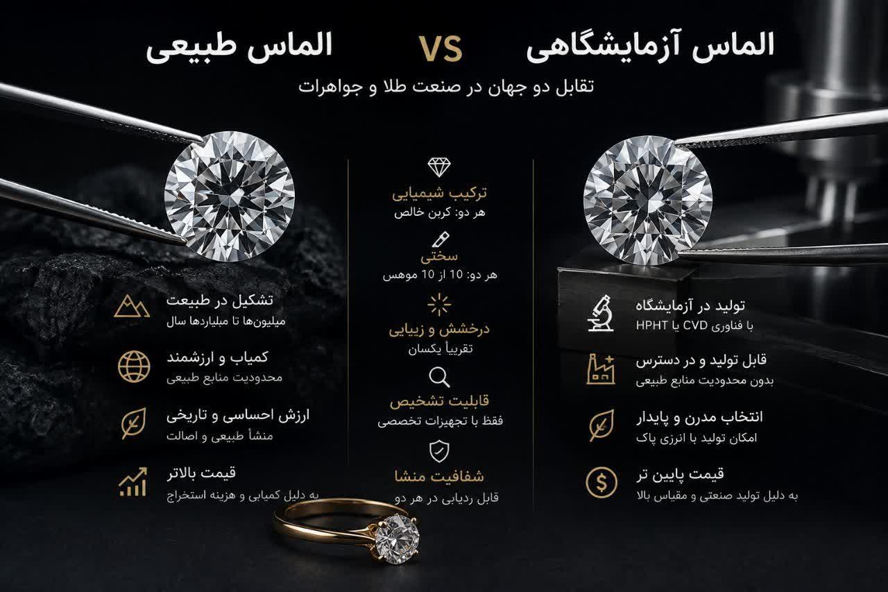 الماس طبیعی یا آزمایشگاهی؛ آینده صنعت جواهرات در دست کدام است؟