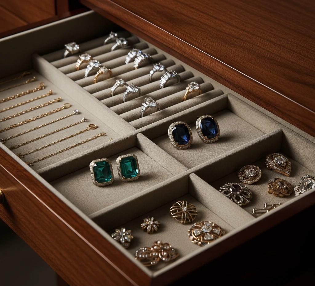 سازماندهی کلکسیون جواهرات